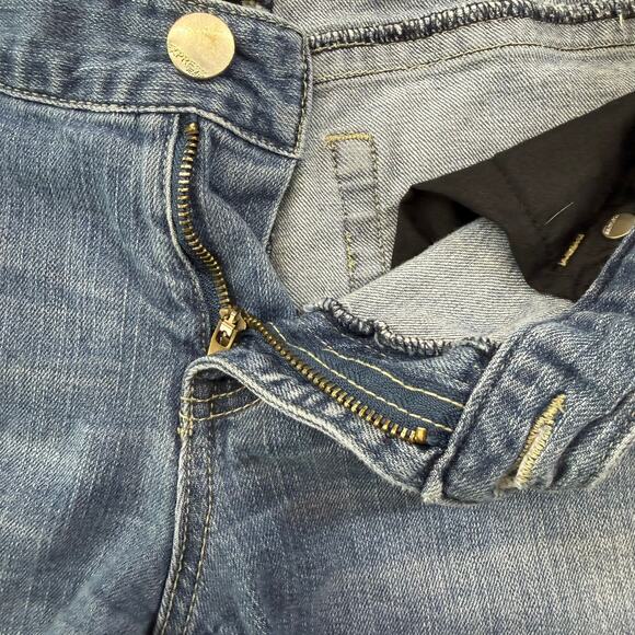 Express Women's Denim Jean Shorts Size 8 Cuffed Festival Cowgirl Beach Casual - Picture 6 of 8